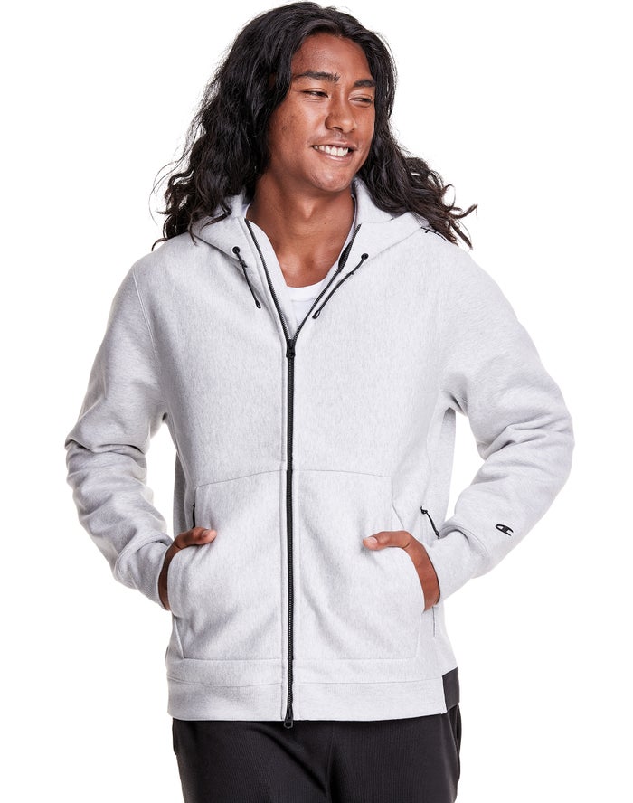 Champion Hoodie Heren - Grijs - Defender Series Reverse Weave® Stormshell Full Zip ( 218549-VAB )